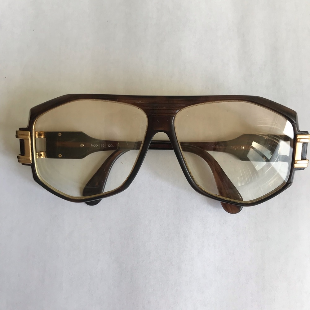 Men’s Vintage Rare Authentic Cazal MOD 163 Brown Eyeglass Frames West Germany